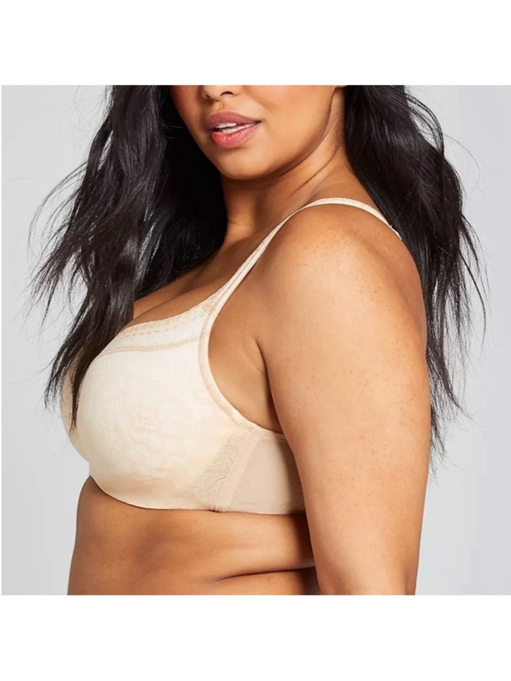 Cacique Modern Lace Covered Balconette  Beige Bra Size 38DDD - Picture 2 of 10